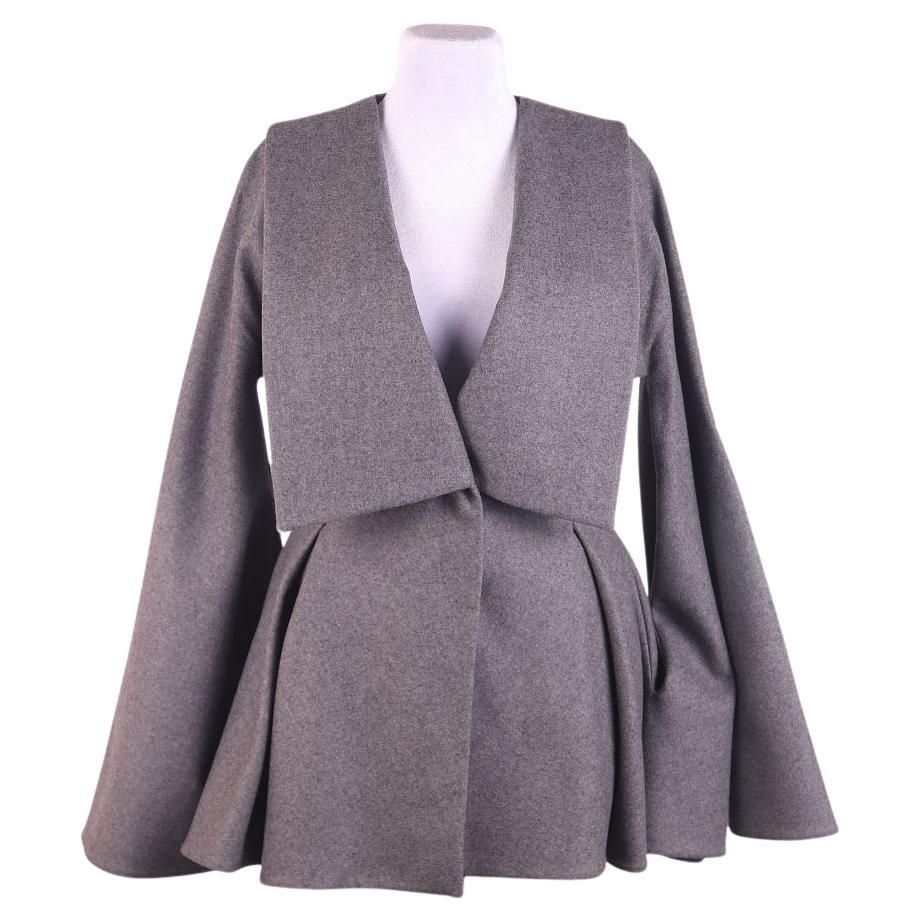 Alexander McQueen 2010 Grauer Wollmantel