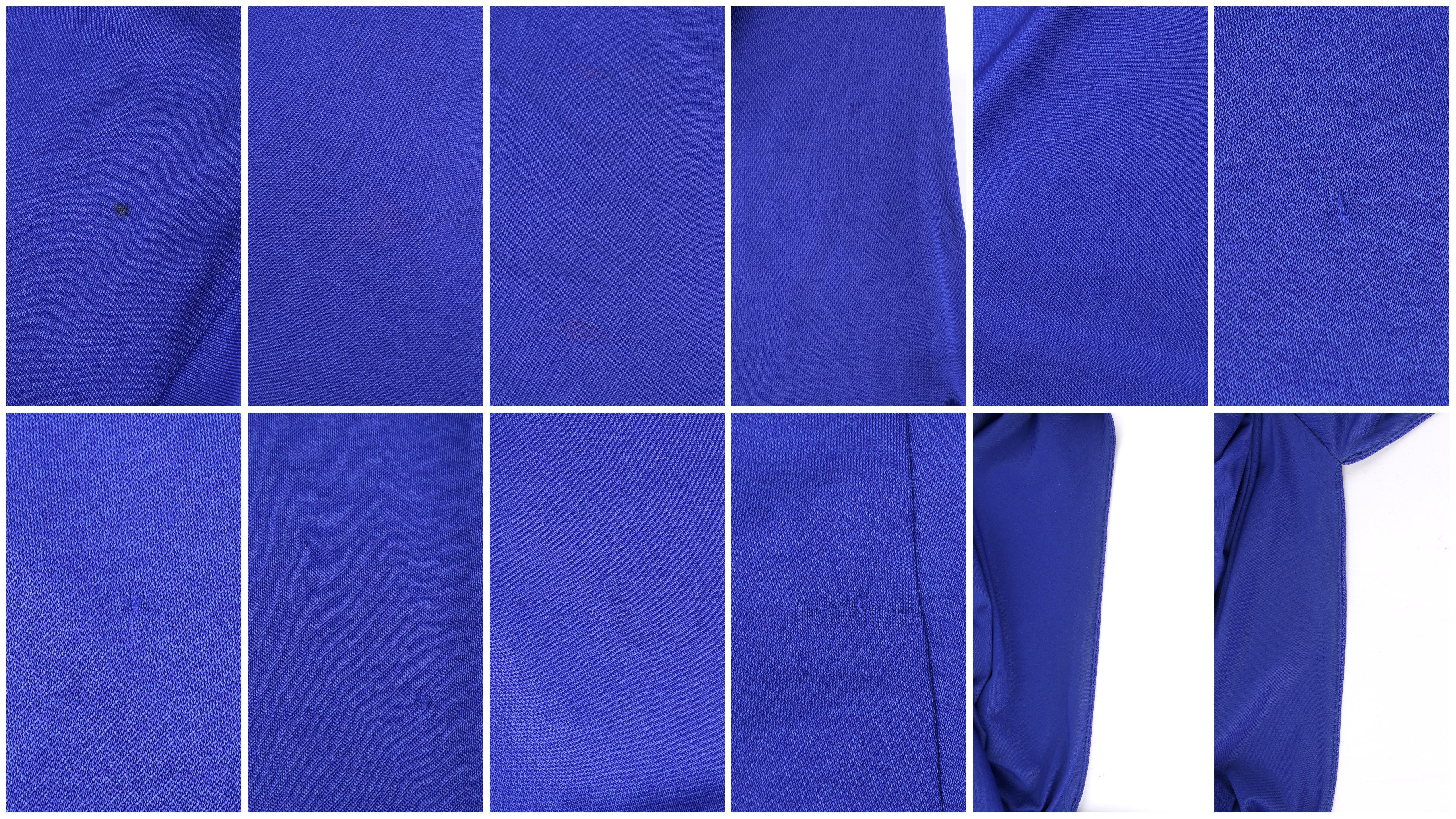ALEXANDER McQUEEN 2010 Sapphire Blue Silk High Low Ruched Body-Con Dress  1