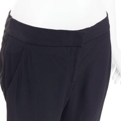 ALEXANDER MCQUEEN 2011 black mid waist flare cropped trousers