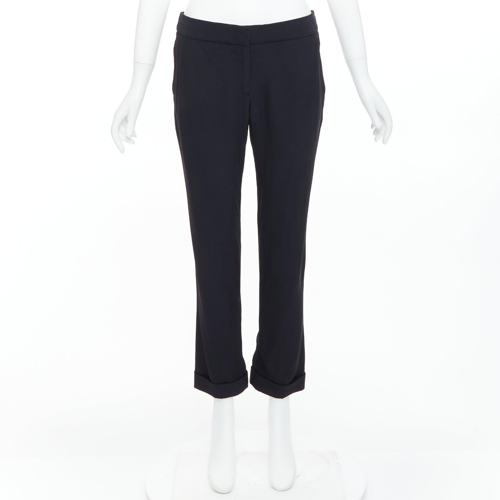 ALEXANDER McQueen 2011 - Pantalon croisé noir taille moyenne et évasé en vente 4