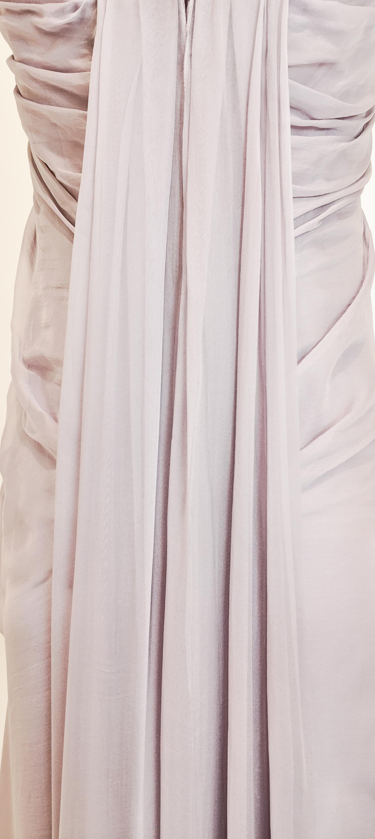 Alexander McQueen 2011 Lavendel Seidenchiffon Trägerloses Kleid Damen im Angebot