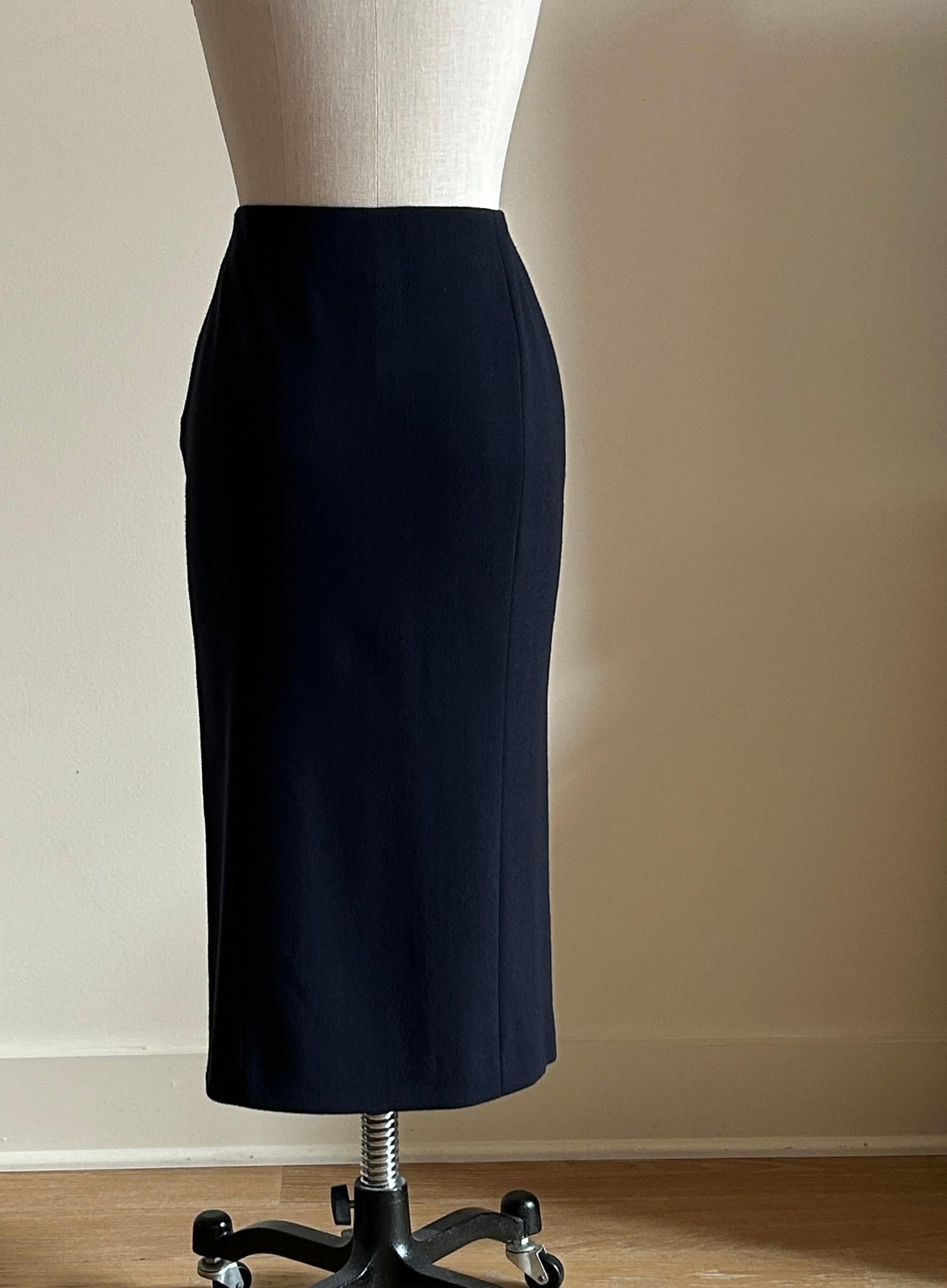 Alexander McQueen 2011 Navy Blue Anchor Button Skirt as Seen on Kate Middleton 1