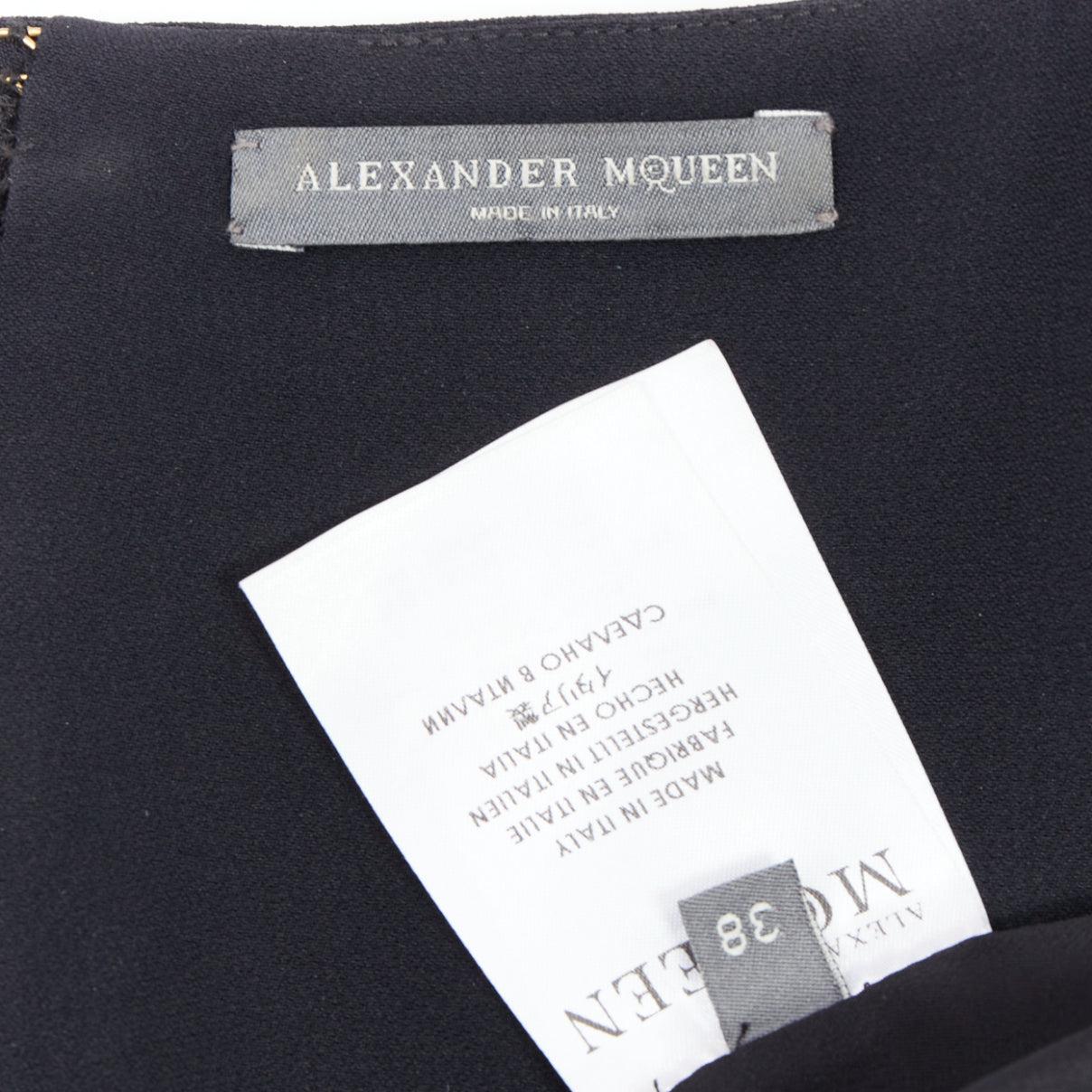 ALEXANDER MCQUEEN 2013 black cut out bust cold shoulder top IT38 XS For Sale 3