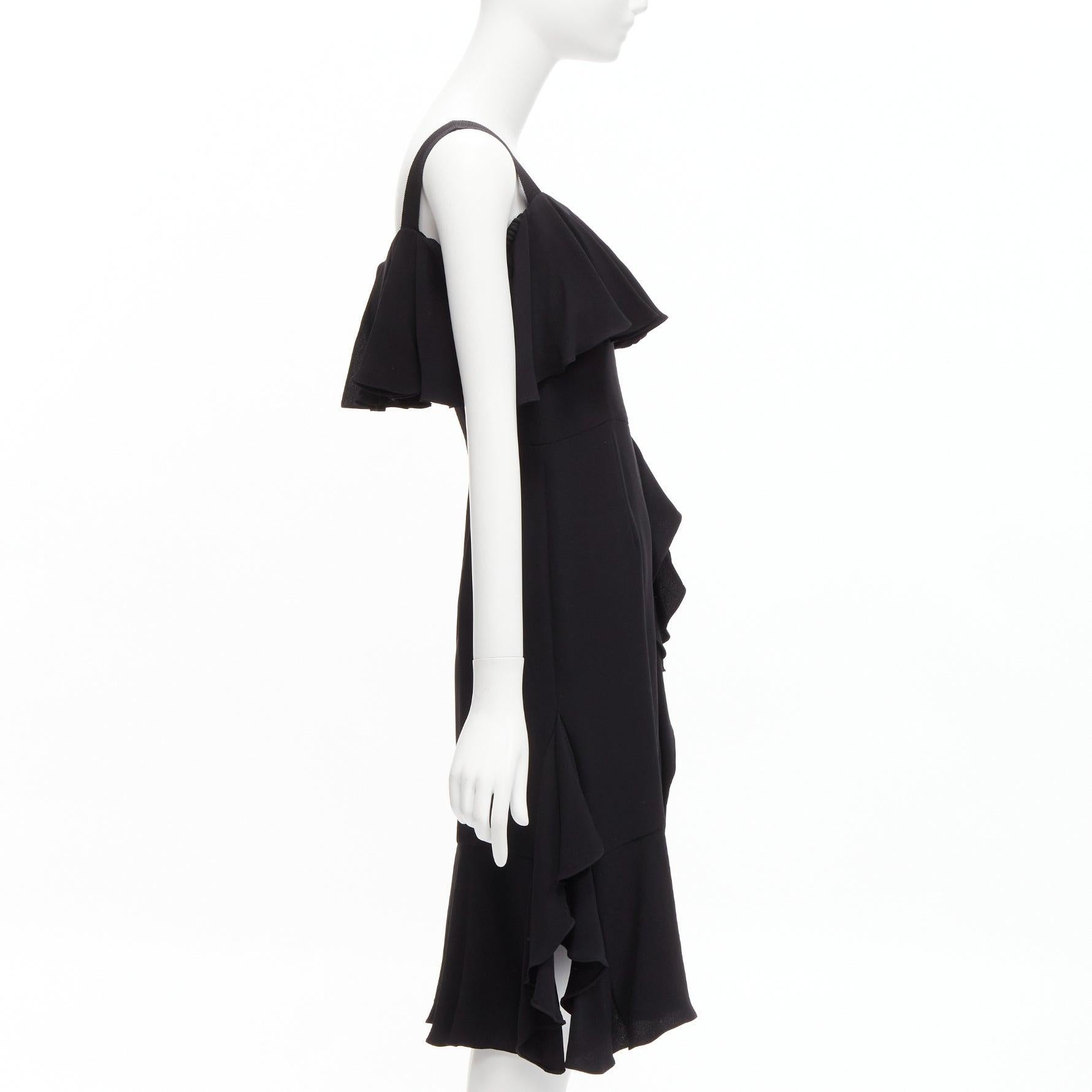 Women's ALEXANDER MCQUEEN 2015 100% silk asymmetric asymmetric cocktail dress IT38 XS For Sale