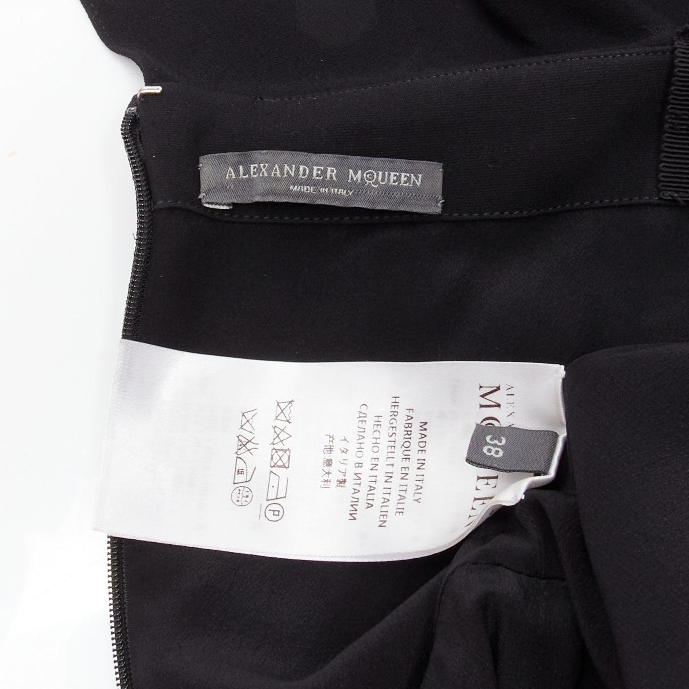 ALEXANDER MCQUEEN 2015 100% silk asymmetric asymmetric cocktail dress IT38 XS For Sale 5