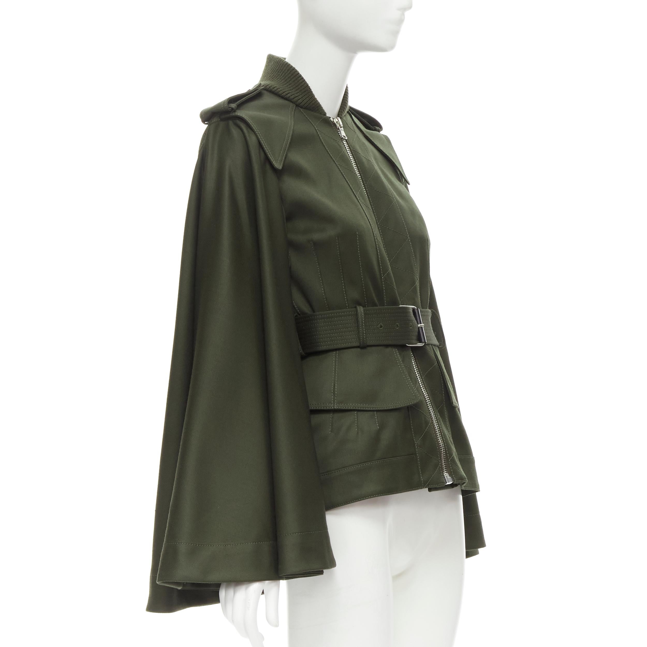 belted cape coat