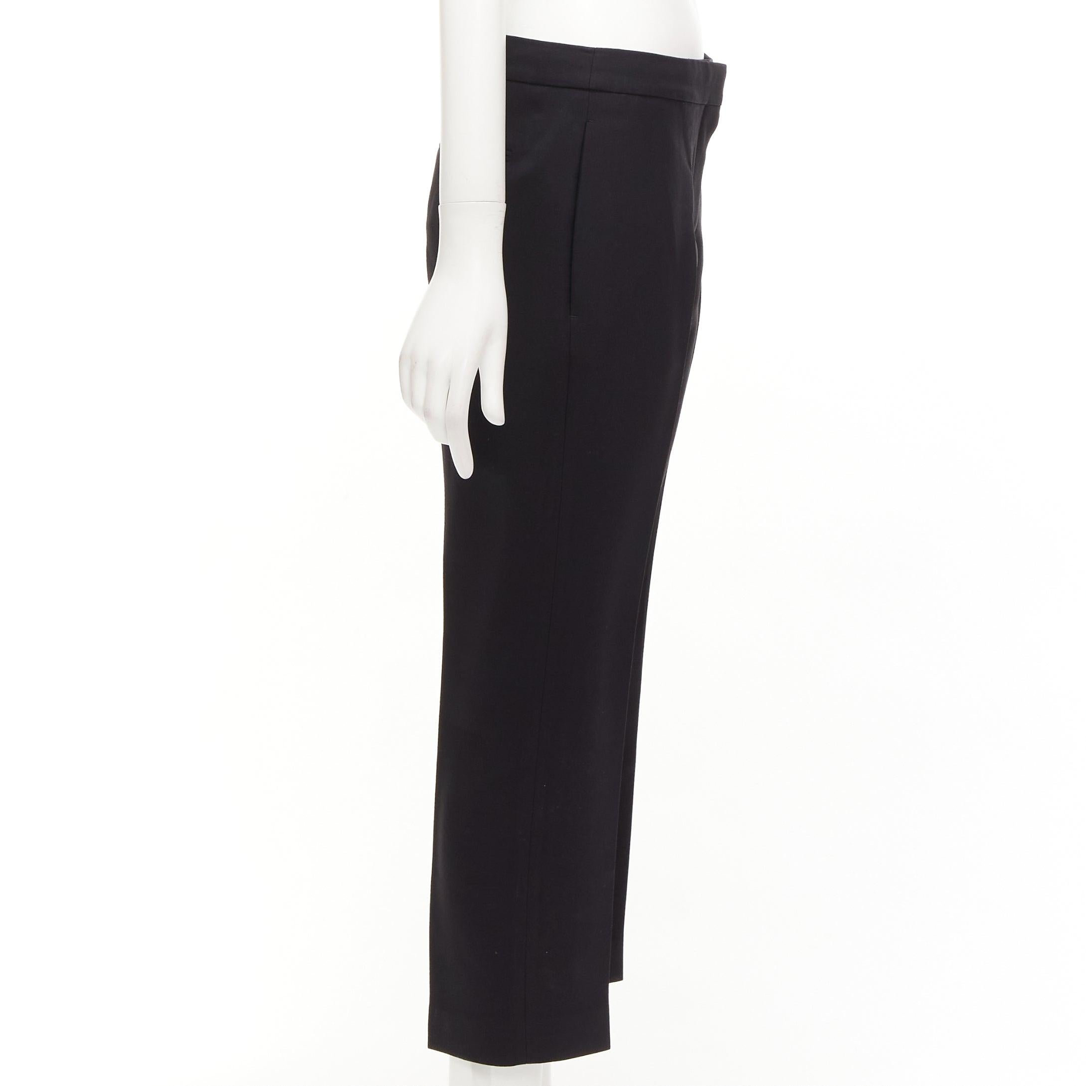 ALEXANDER MCQUEEN 2018 black wool silk blend front pleat tapered trousers IT40 S In Excellent Condition In Hong Kong, NT