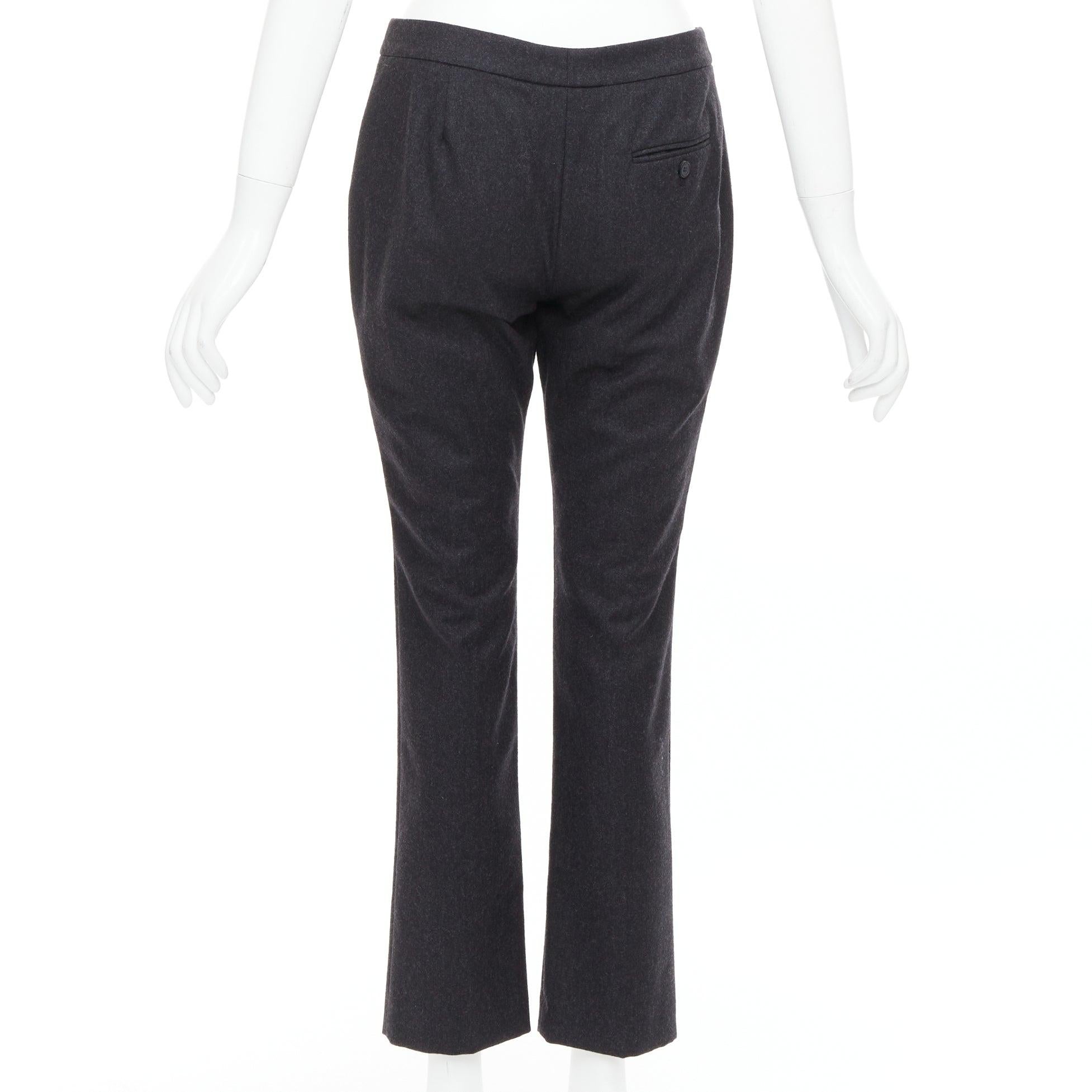 Donna Alexander McQueen 2019 pantaloni bootcut affusolati in lana grigia IT38 XS in vendita