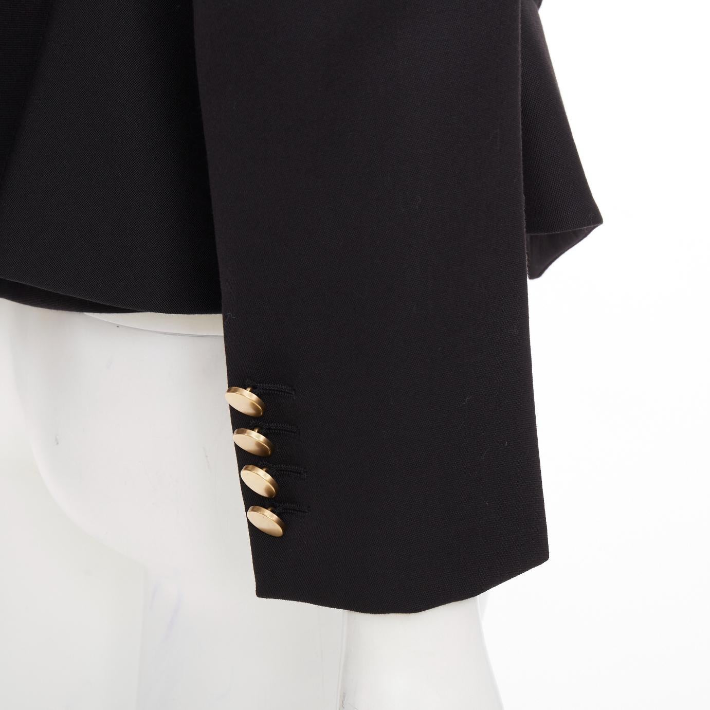 Alexander McQueen 2019 Sarah Burton in lana con volant e peplo, blazer aderente IT36 XXS in vendita 3