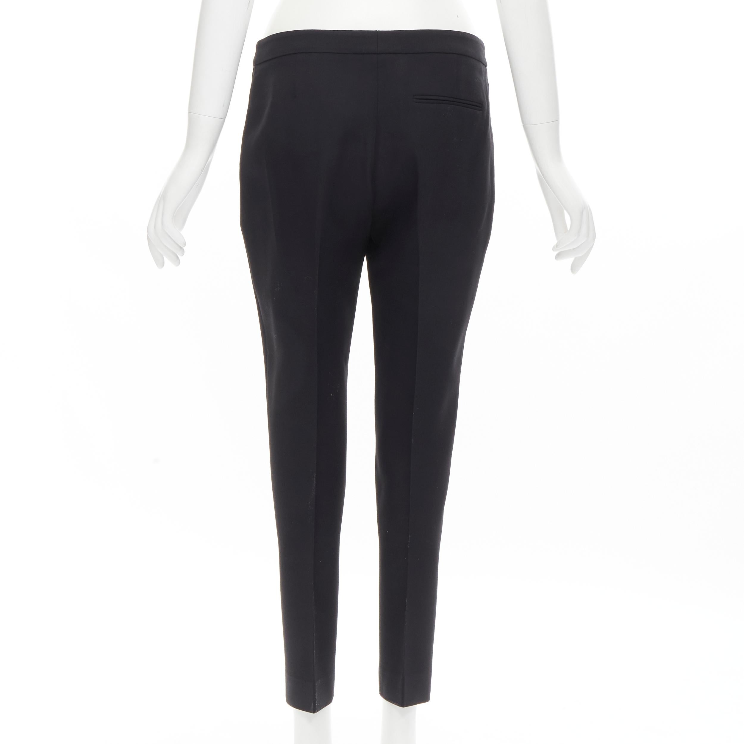 Women's ALEXANDER MCQUEEN 2019 wool silk black minimal tapered trousers pants IT40 S For Sale