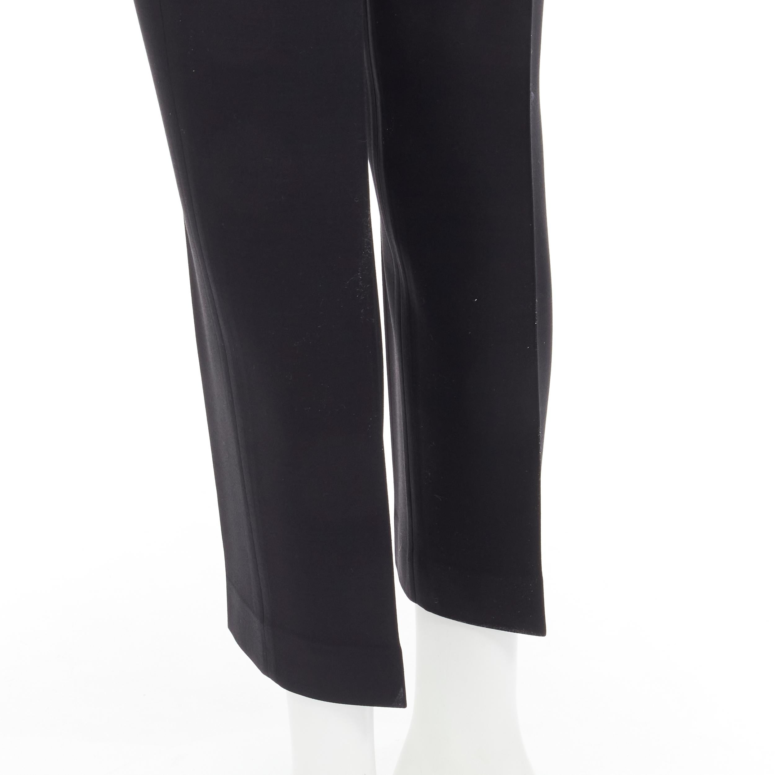 ALEXANDER MCQUEEN 2019 wool silk black minimal tapered trousers pants IT40 S For Sale 2