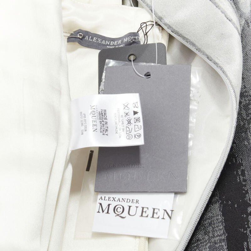 ALEXANDER MCQUEEN 2010 Angels Demons Runway jacquard draped gown IT40 S 7