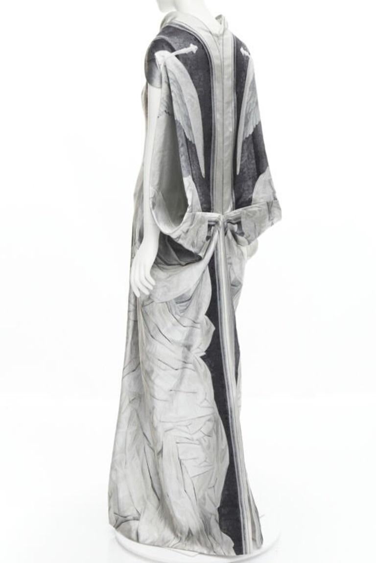 Women's ALEXANDER MCQUEEN 2010 Angels Demons Runway jacquard draped gown IT40 S
