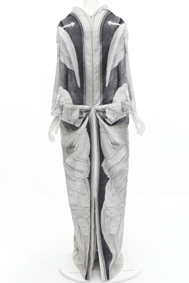 ALEXANDER MCQUEEN 2010 Angels Demons Runway jacquard draped gown IT40 S 1