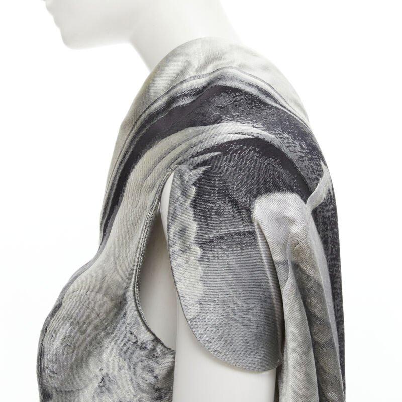 ALEXANDER MCQUEEN 2010 Angels Demons Runway jacquard draped gown IT40 S 3
