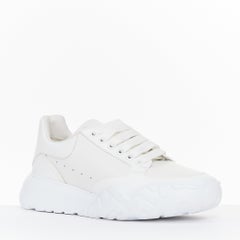 ALEXANDER MCQUEEN 2020 Court chunky low top white leather trainers EU38.5