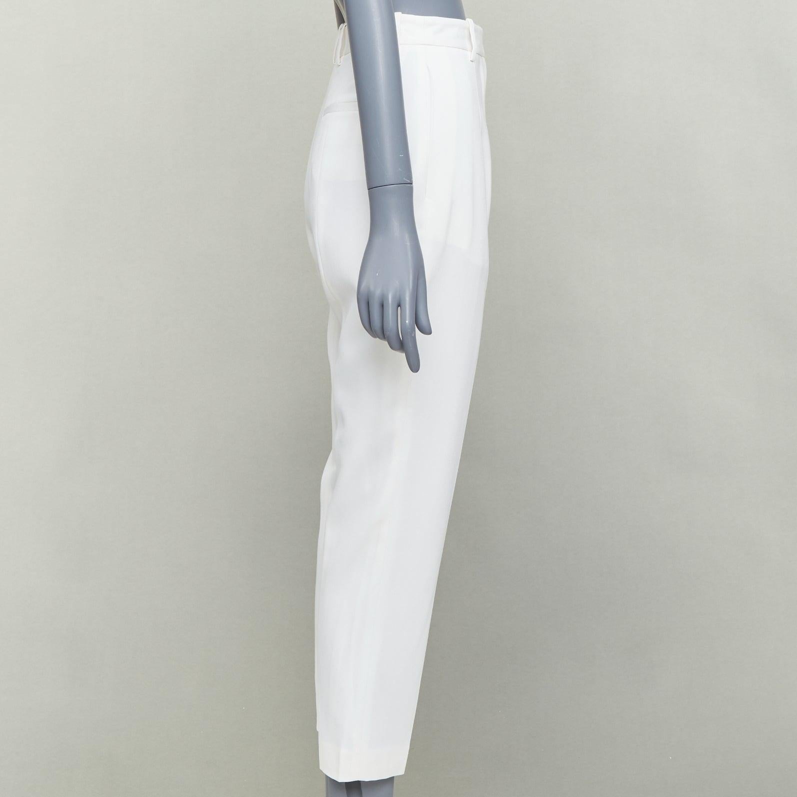 ALEXANDER MCQUEEN 2020 cream virgin wool curved side seam pants IT38 XS Bon état - En vente à Hong Kong, NT