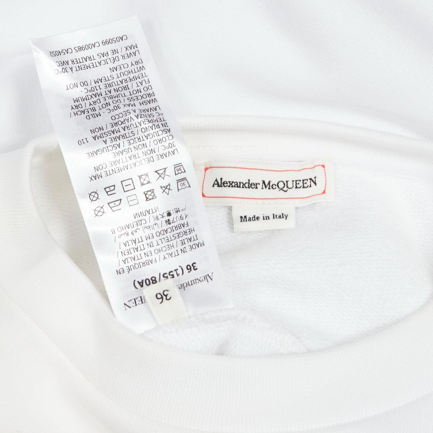 Alexander McQueen 2021 Felpa in cotone con stampa floreale IT36 XXS in vendita 5