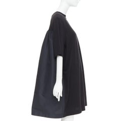 ALEXANDER MCQUEEN 2021 schwarzes Hybrid-T-Shirt-Kleid mit ausgestelltem Rücken in Übergröße IT48 XXL