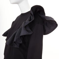 ALEXANDER MCQUEEN 2021 Exploded Ruffle cotton blend pullover sweater top IT36