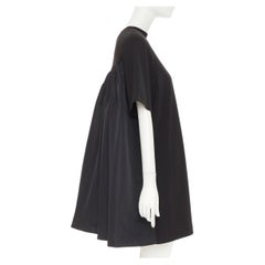 ALEXANDER MCQUEEN 2021 Hybrid Flared Back black cotton jersey dress IT40 S