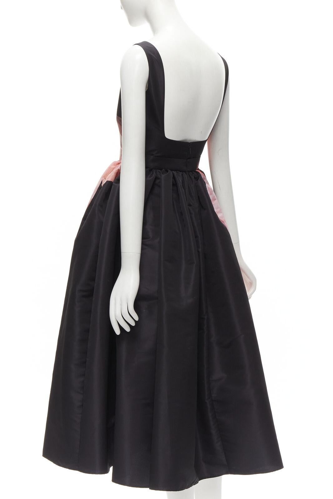 ALEXANDER MCQUEEN 2021 Runway Anemone black red floral full gown IT38 S 1