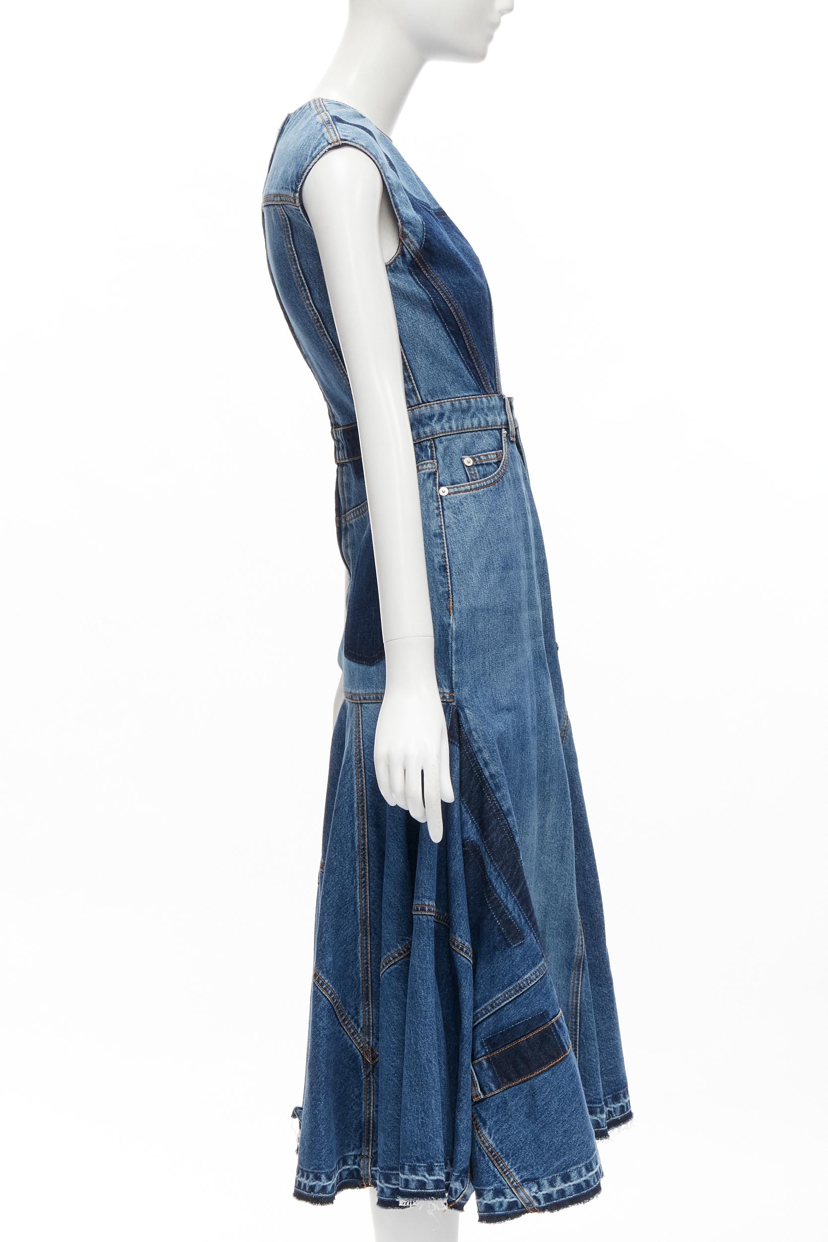 alexander mcqueen denim dress