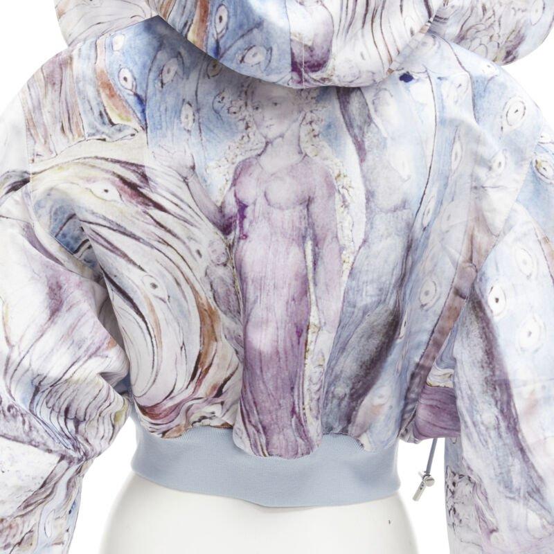ALEXANDER MCQUEEN Bomber à capuche courte style battant William Blake 2021 IT36 XS en vente 6