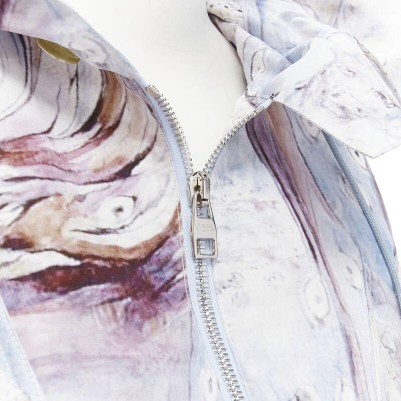 ALEXANDER MCQUEEN Bomber à capuche courte style battant William Blake 2021 IT36 XS en vente 3