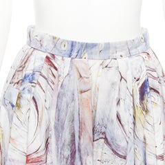 ALEXANDER MCQUEEN 2021 William Blake Dante print light cotton midi skirt IT38 S