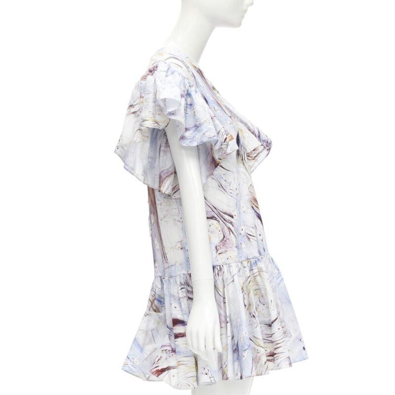 ALEXANDER MCQUEEN 2021 William Blake Dante volante volante mini vestido IT38 M en Excelente estado para la venta en Hong Kong, NT