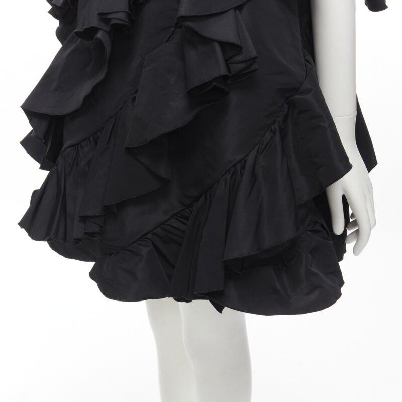 ALEXANDER MCQUEEN 2022 Hybrid white ruffle cotton tshirt layered dress IT38 S 3
