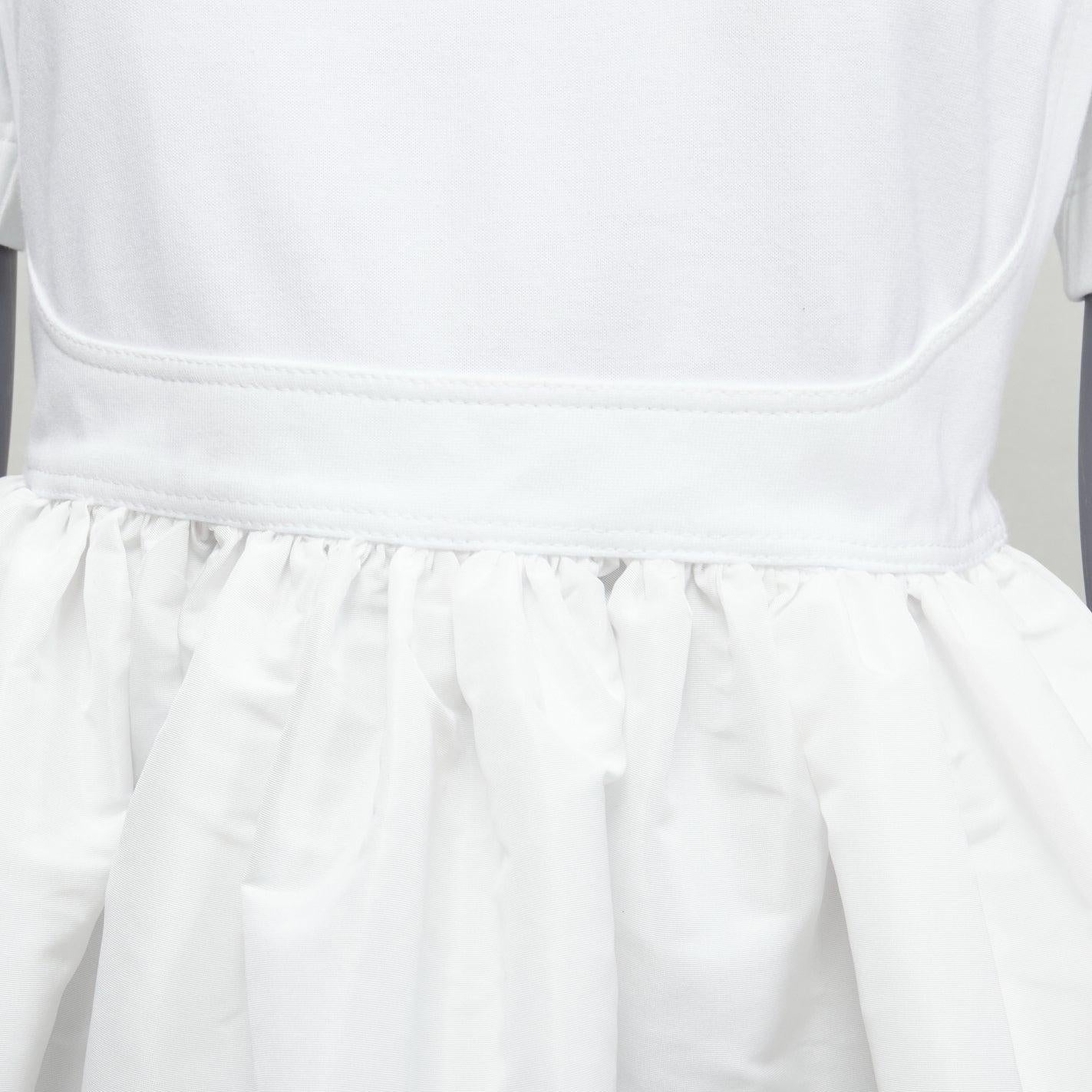ALEXANDER MCQUEEN 2022 white cut out shoulder flared short dress IT38 XS 2
