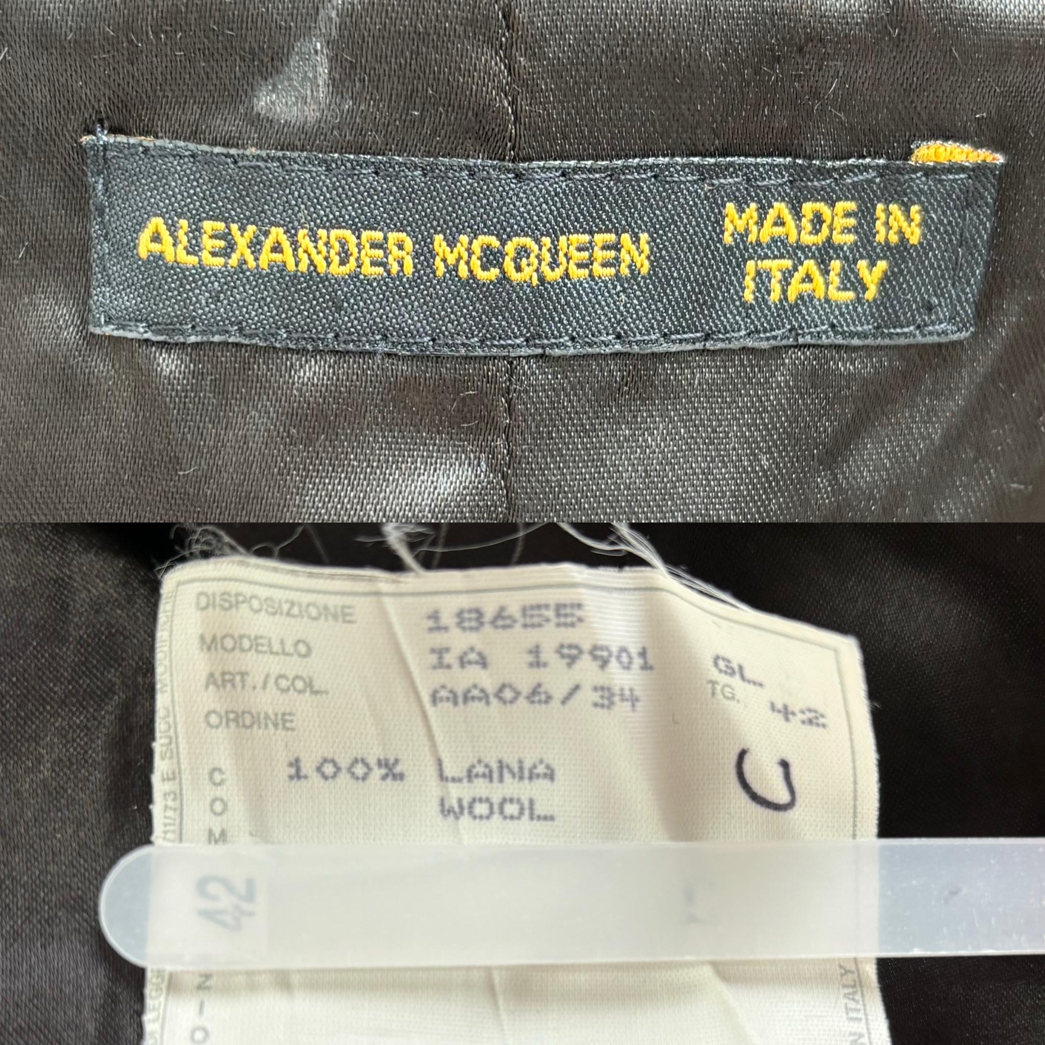 ALEXANDER MCQUEEN 90's vintage double breasted wool vest For Sale 1