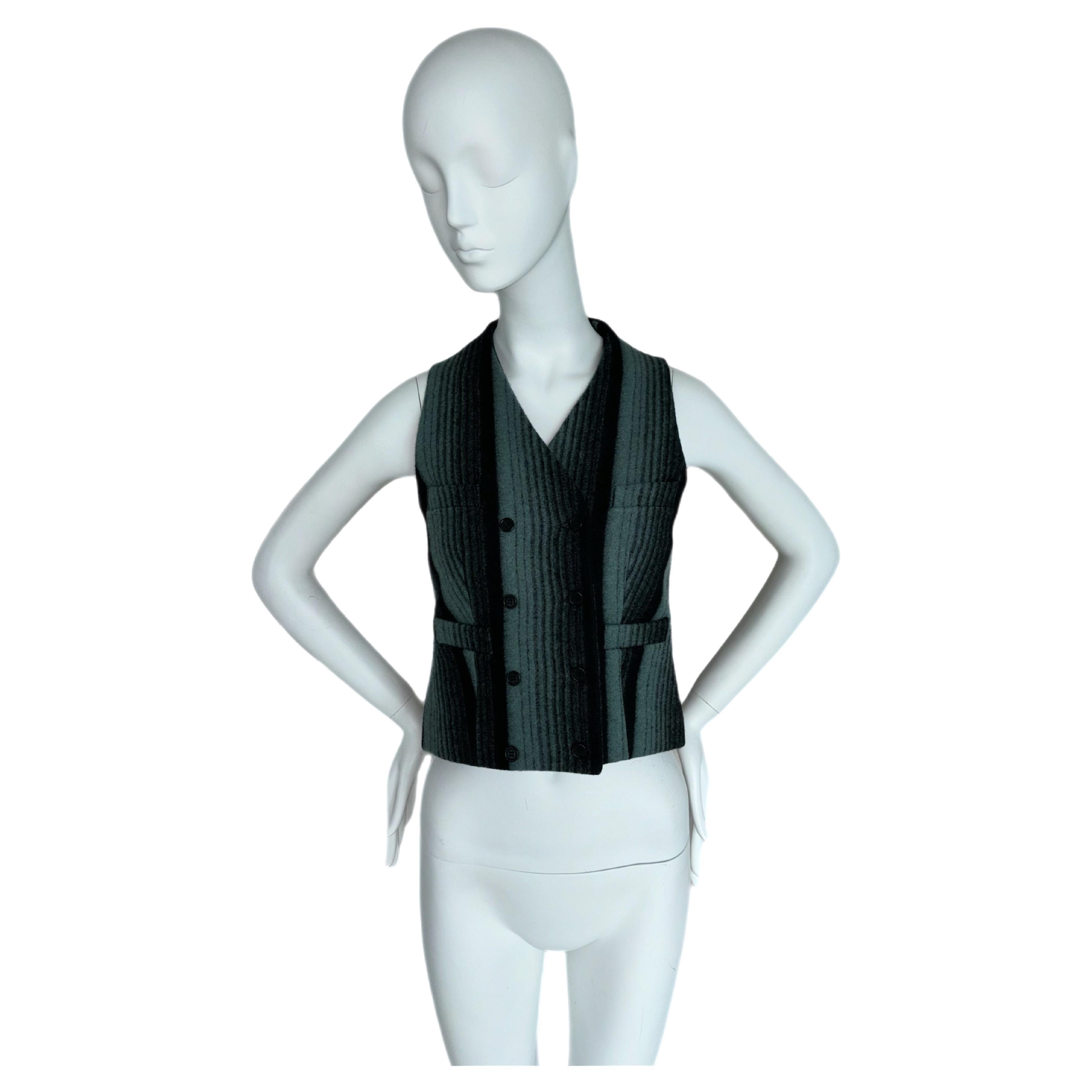 ALEXANDER MCQUEEN 90's vintage double breasted wool vest For Sale