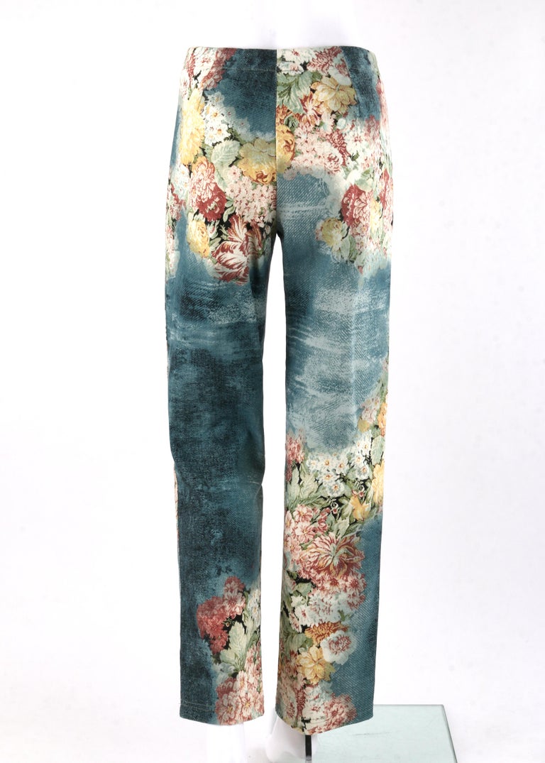 ALEXANDER McQUEEN A/W 1996 2pc Floral and Denim Print Blazer Pant Suit ...