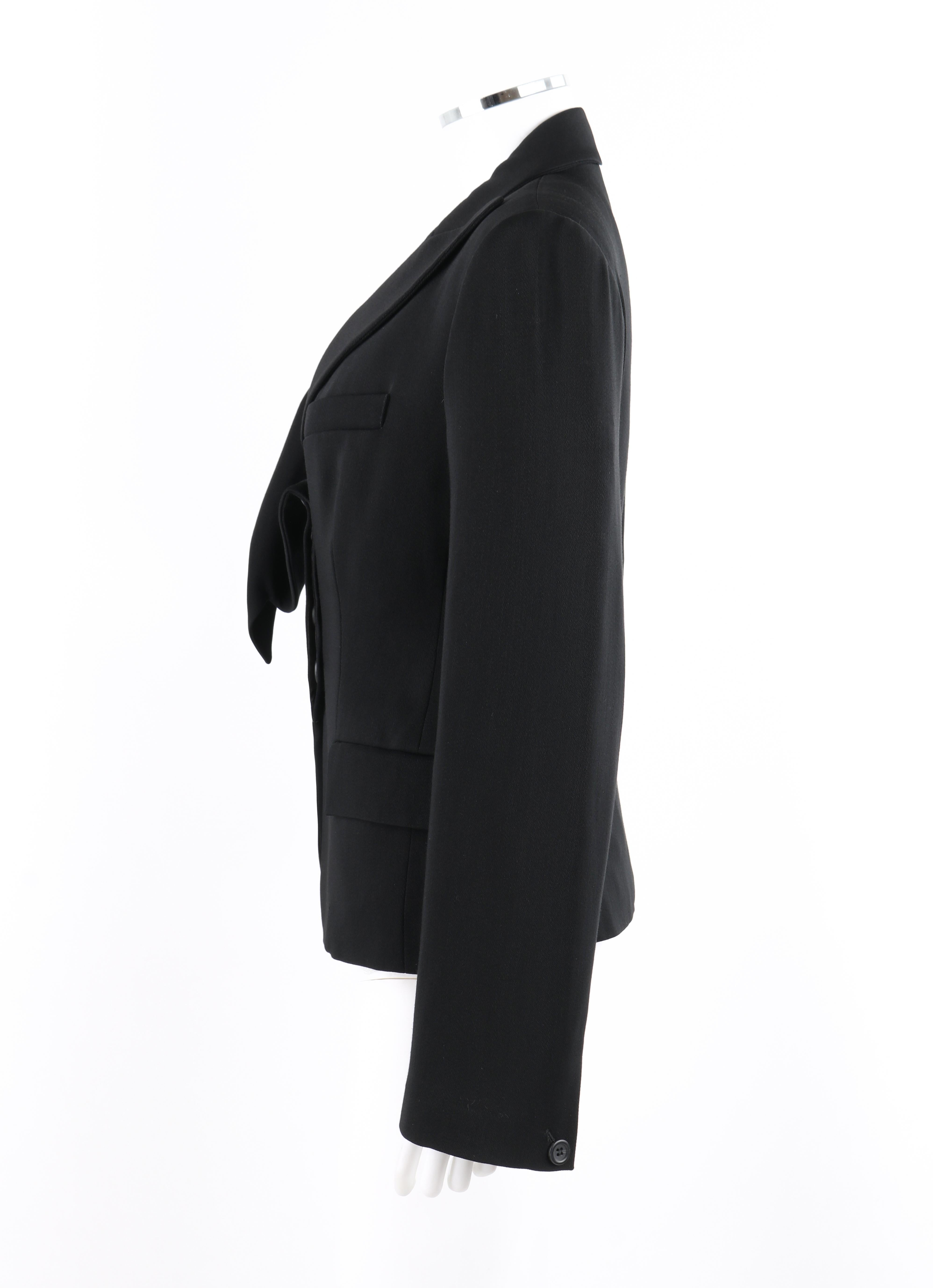 Women's ALEXANDER McQUEEN A/W 1996 “Dante” Black Blazer Jacket w/ Hair + Birth Label For Sale