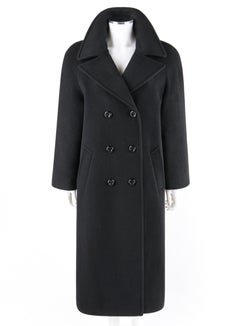 ALEXANDER McQUEEN A/W 1996 "Dante" Black Wool Cashmere Double Breasted Overcoat