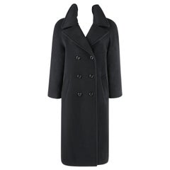 ALEXANDER McQUEEN A/W 1996 "Dante" Black Wool Cashmere Double Breasted Overcoat