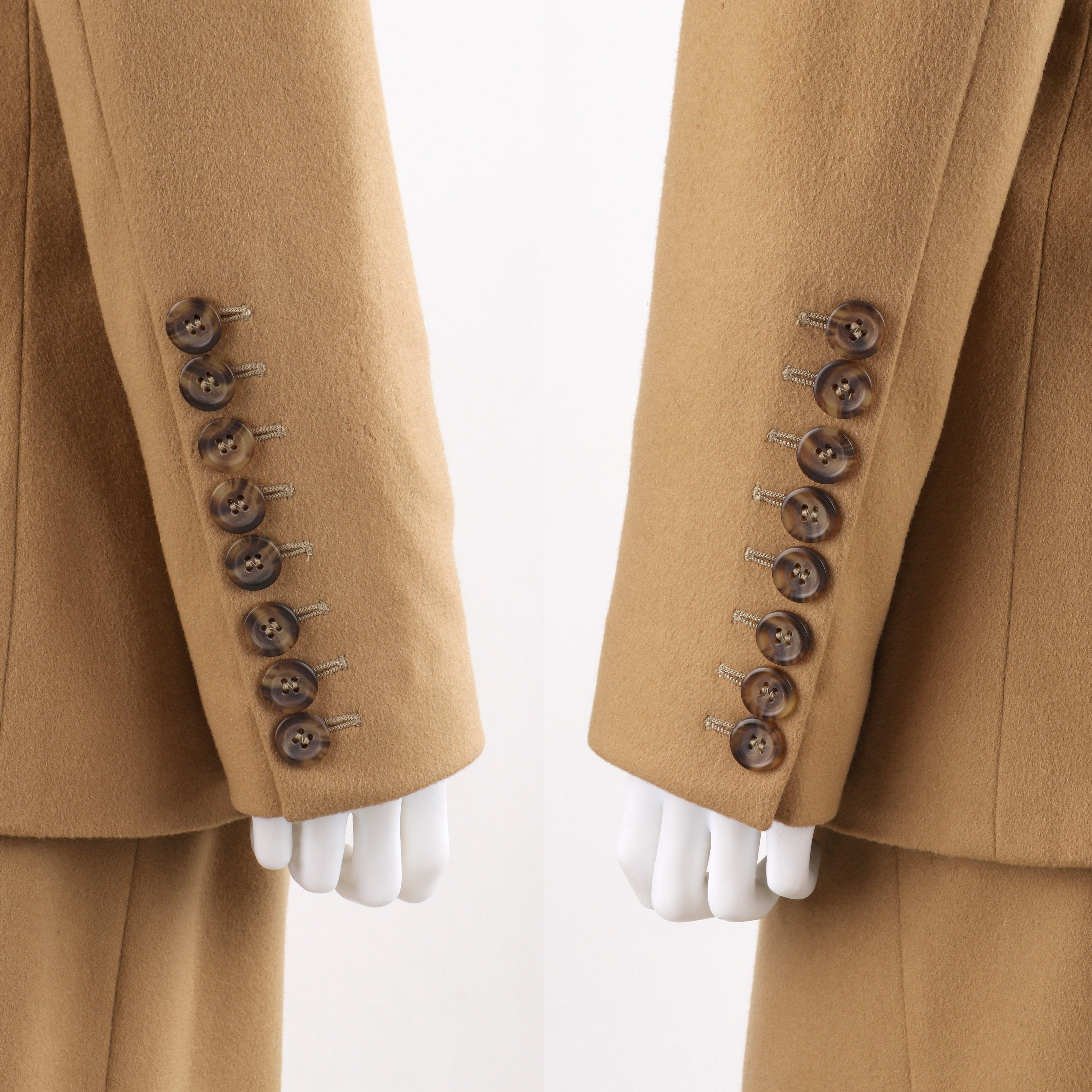 ALEXANDER McQUEEN A/W 1996 “Dante” Brown Blazer Skirt Suit w/ Hair + Birth Label For Sale 2