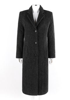 ALEXANDER McQUEEN A/W 1996 “Dante” Charcoal Gray Mohair Coat Button Up Overcoat