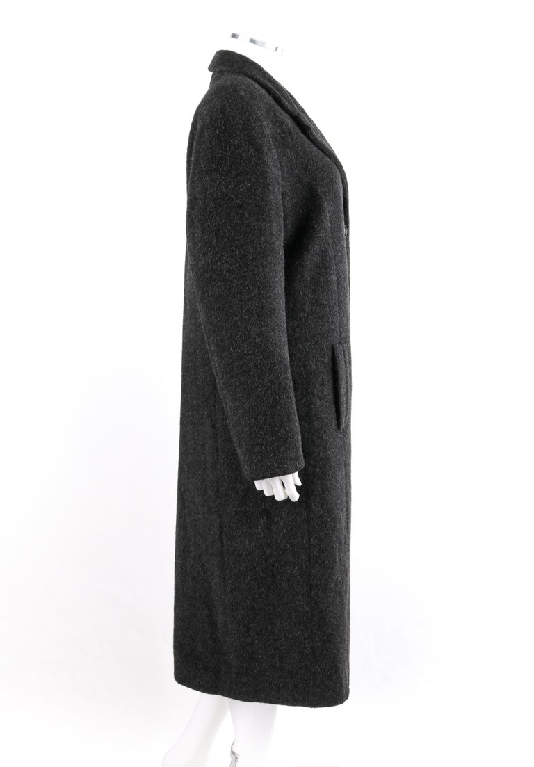 ALEXANDER McQUEEN A/W 1996 “Dante” Charcoal Gray Mohair Coat Button Up ...