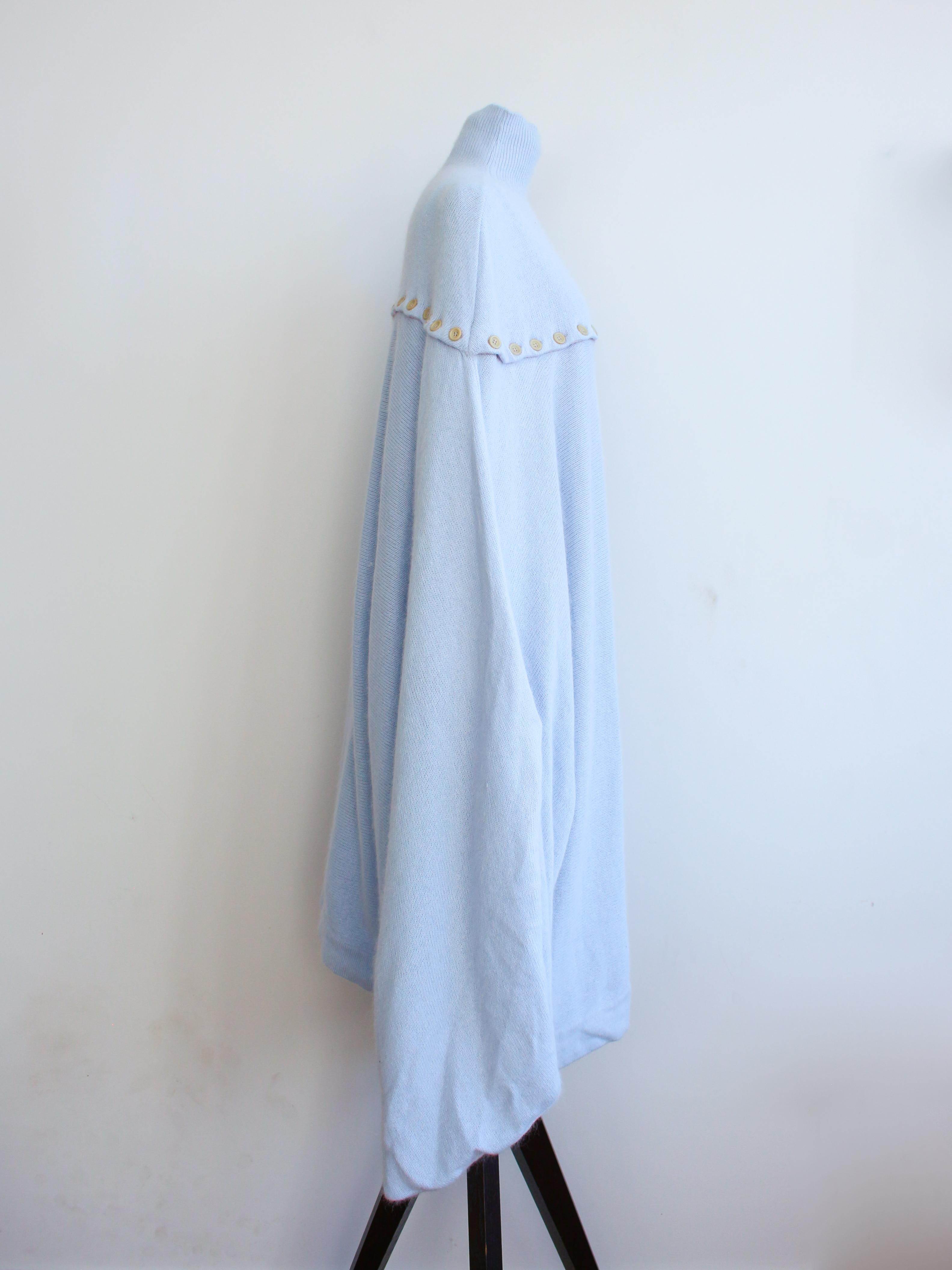 Alexander McQueen A/W 1996 'Dante' Vestido de botones de punto extremadamente sobredimensionado Azul en venta