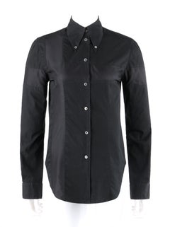 ALEXANDER McQUEEN A/W 1996 "Dante" Two Tone Black Cross Panel Button Up Shirt