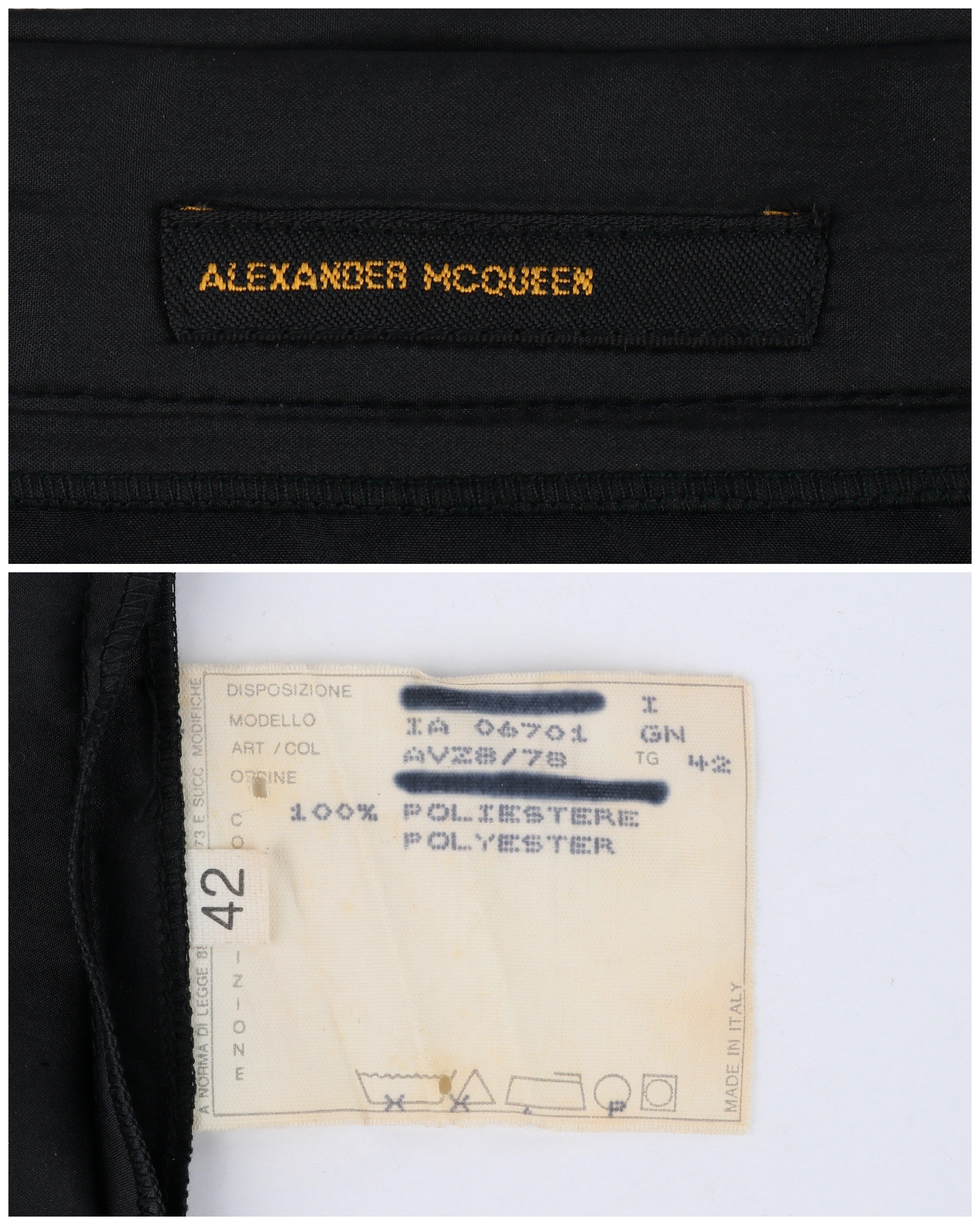 ALEXANDER McQUEEN A/W 1997 Color Blocked Asymmetrical Ruched Pencil Skirt For Sale 2