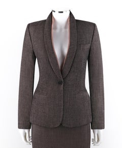ALEXANDER McQUEEN A/W 1998 “Joan” 2 pc. Removable Collar Blazer Skirt Suit Set