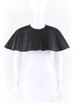 ALEXANDER McQUEEN A/W 1998 "Joan" Black Leather Capelet
