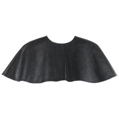 ALEXANDER McQUEEN A/W 1998 "Joan" Black Leather Capelet