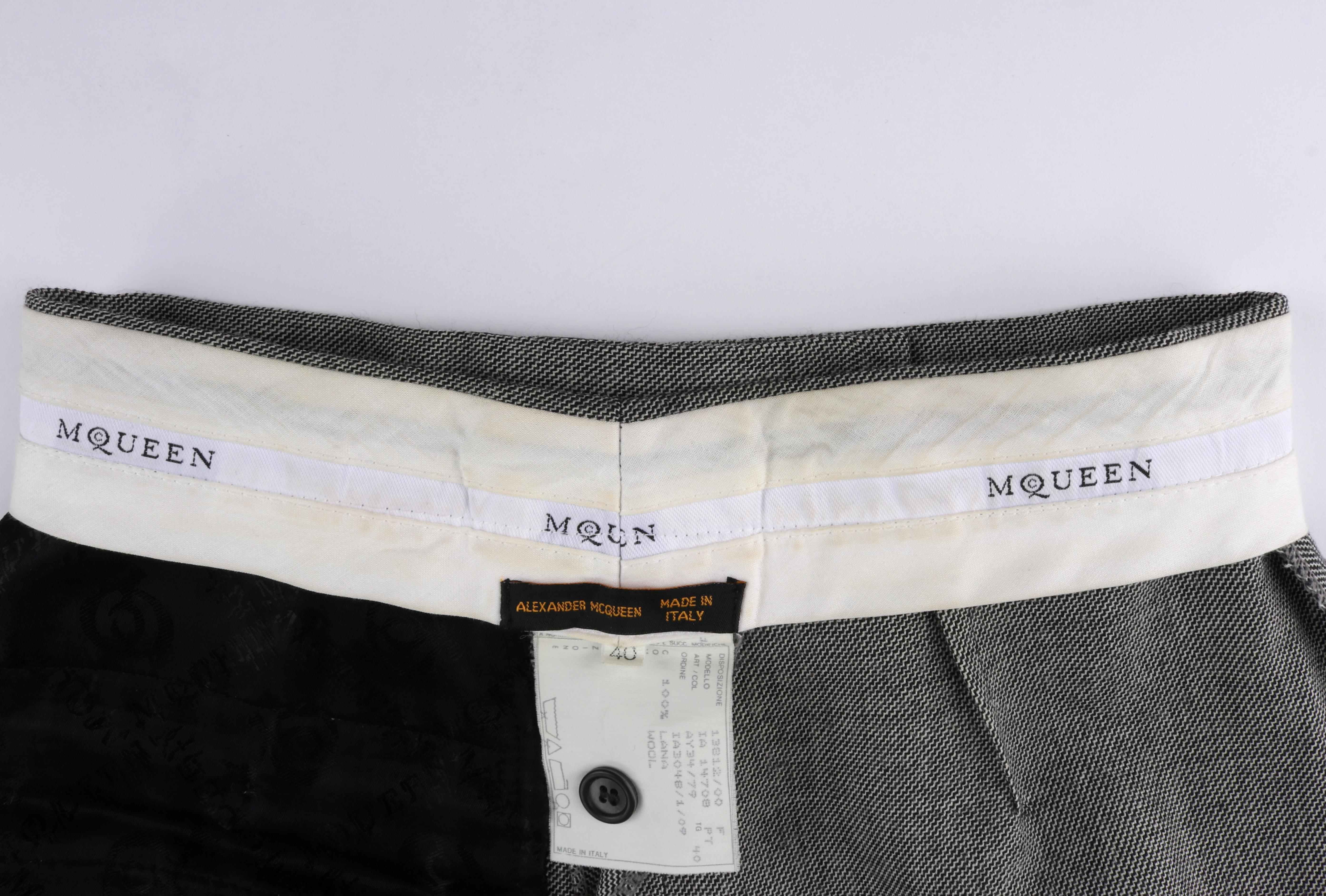 ALEXANDER McQUEEN A/W 1998 “Joan” Gray Blazer Jacket Wide Leg Trouser Pant Suit For Sale 5