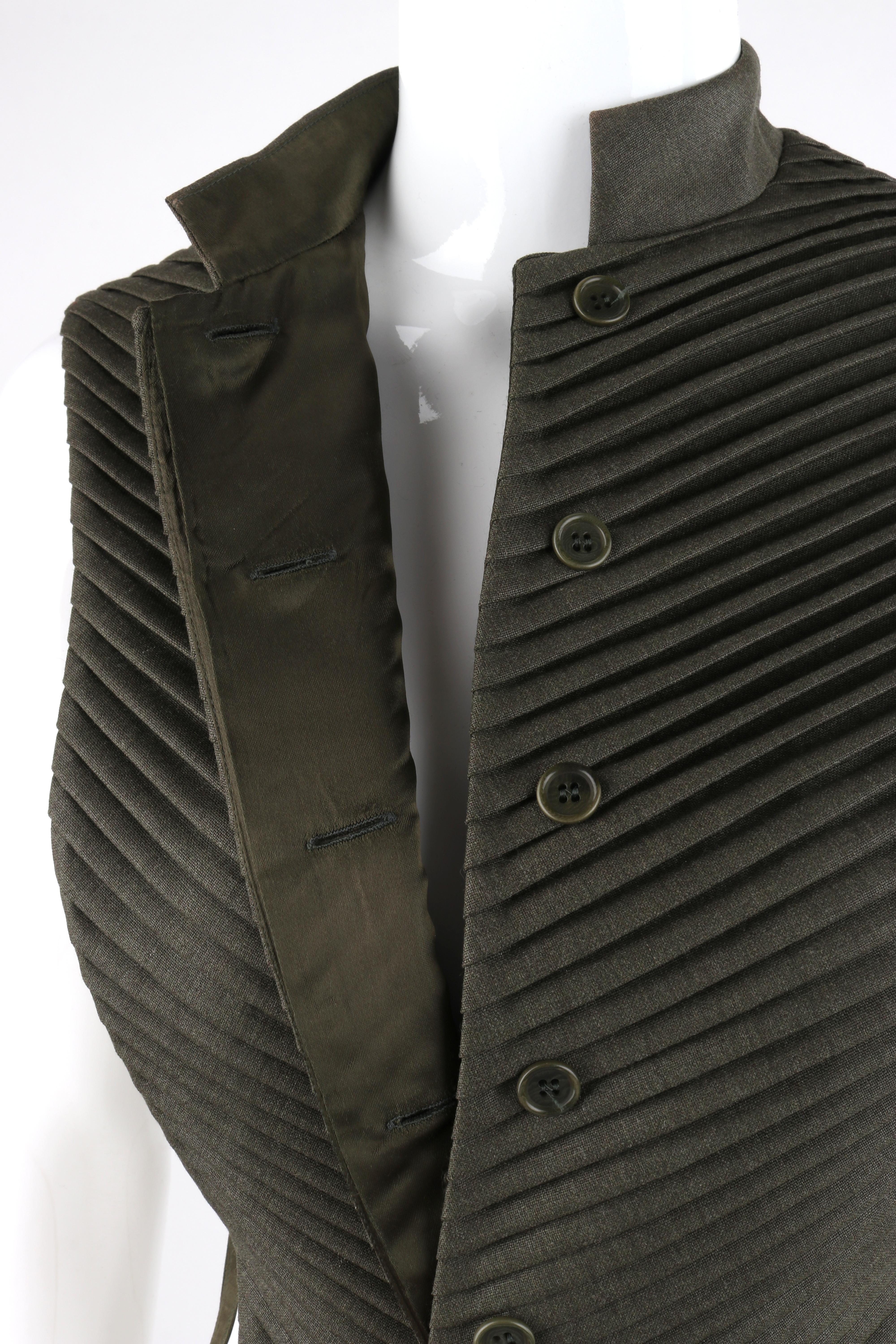 ALEXANDER McQUEEN A/W 1999 “The Overlook” Chinese Armor Style Pleated Vest   For Sale 1
